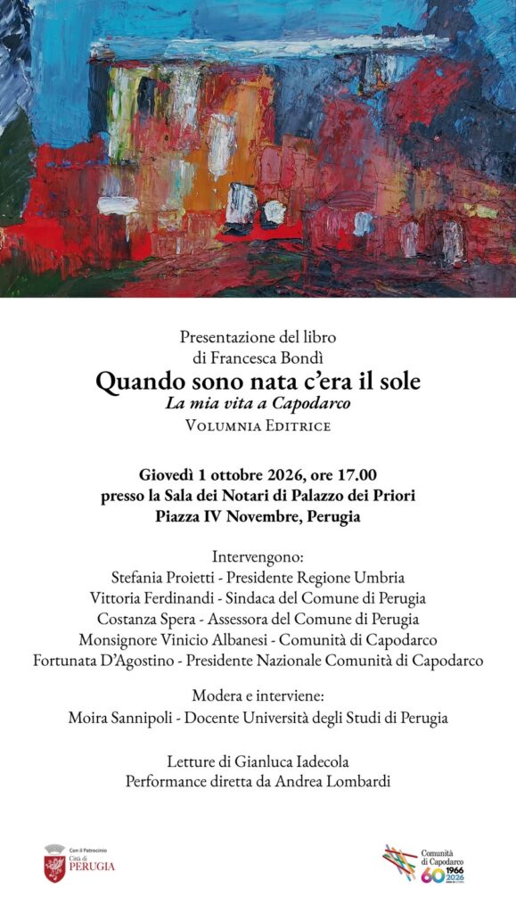 Quando sono nata c’era il sole. La mia vita a Capodarco — Presentazione del libro di Francesca Bondì